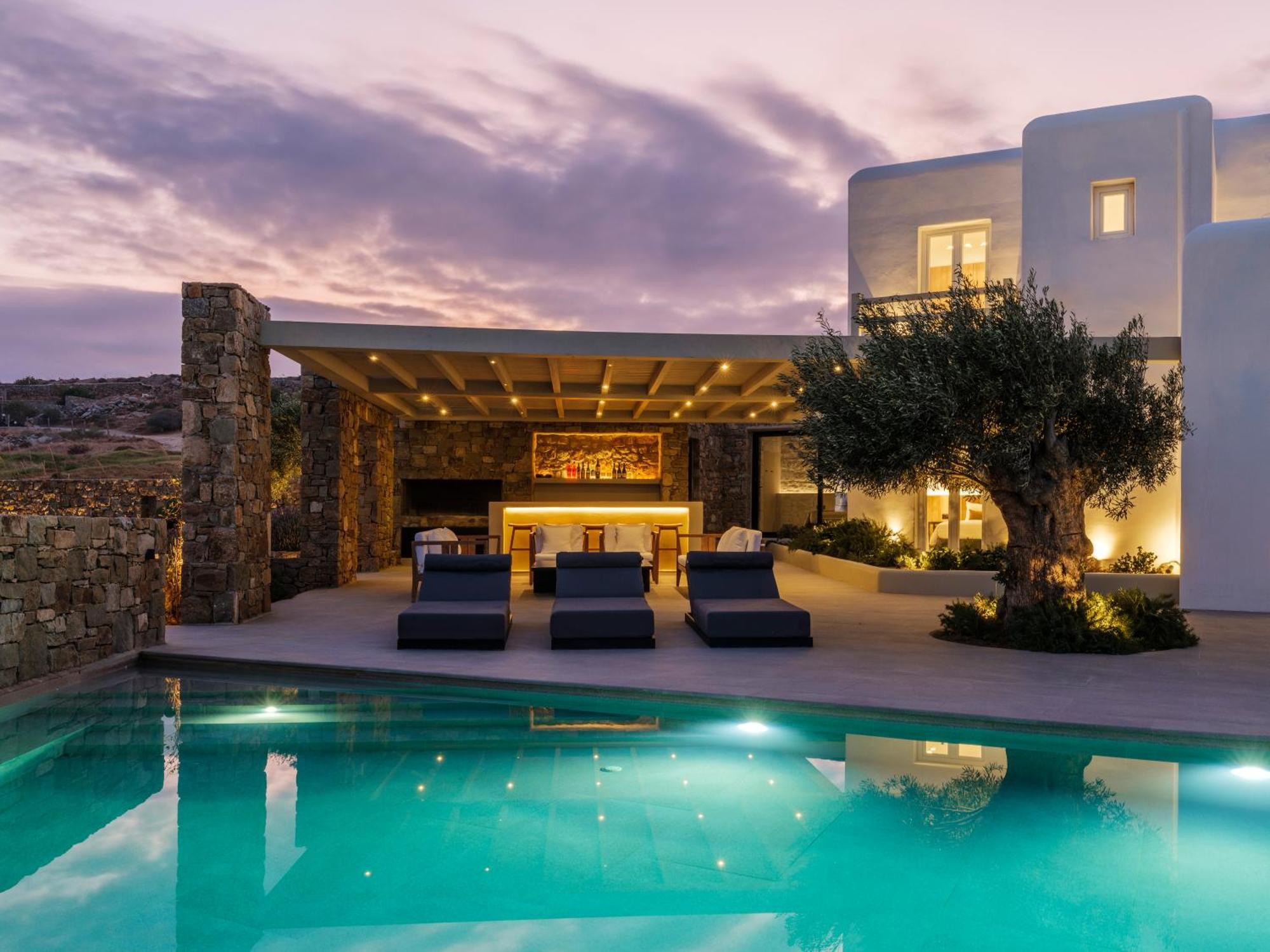 Blue Eye Grand Villa Mykonos Калафатис Екстериор снимка